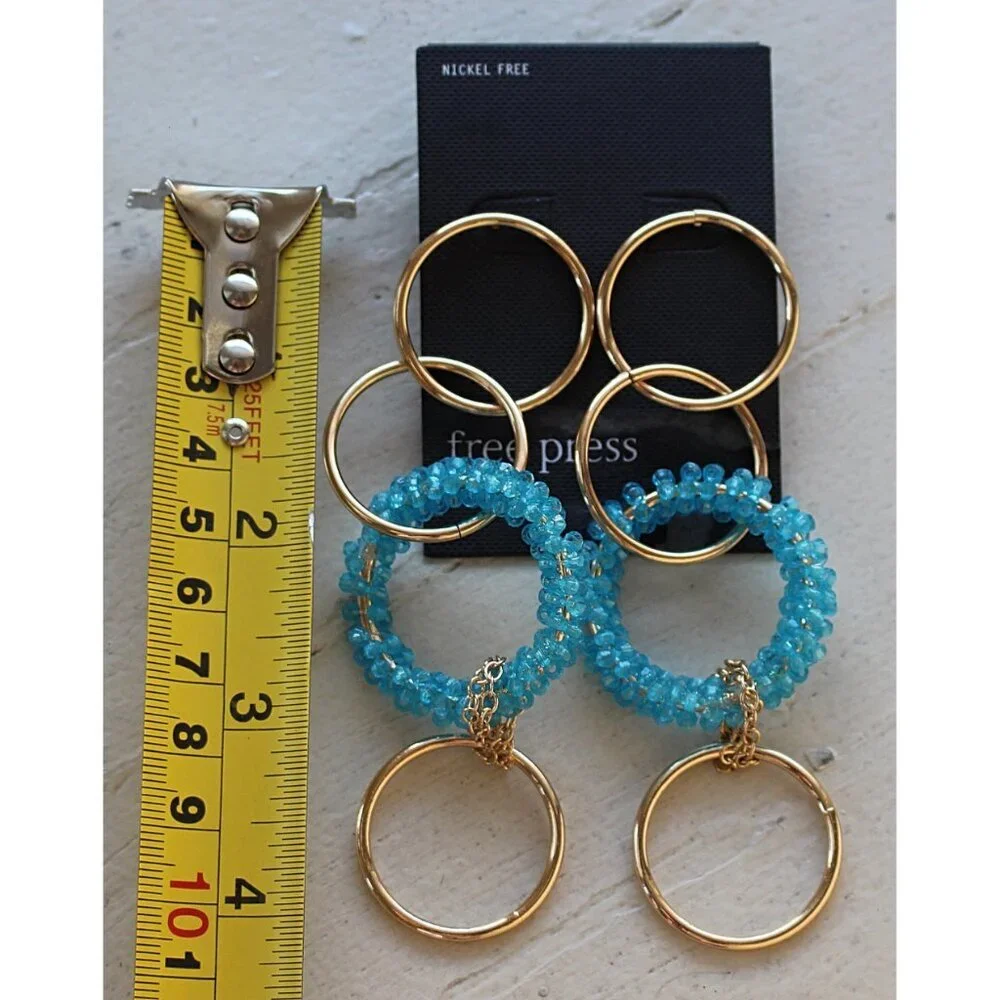 Costume Jewelry Bundle- Free Press - Charm Bracelet, Beaded Loop (Oscar Style)+